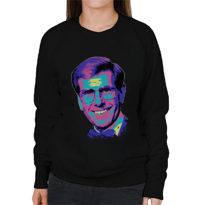 breathable gym hoodieTV Times Presenter Bob Holness Pop Art Stylised Women's Sweatshirt