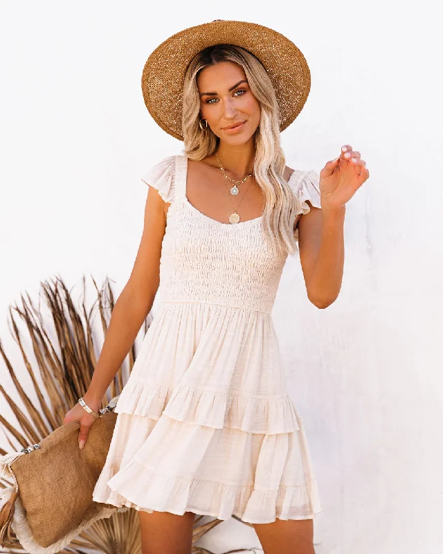 vintage-inspired dressGraham Smocked Ruffle Babydoll Dress