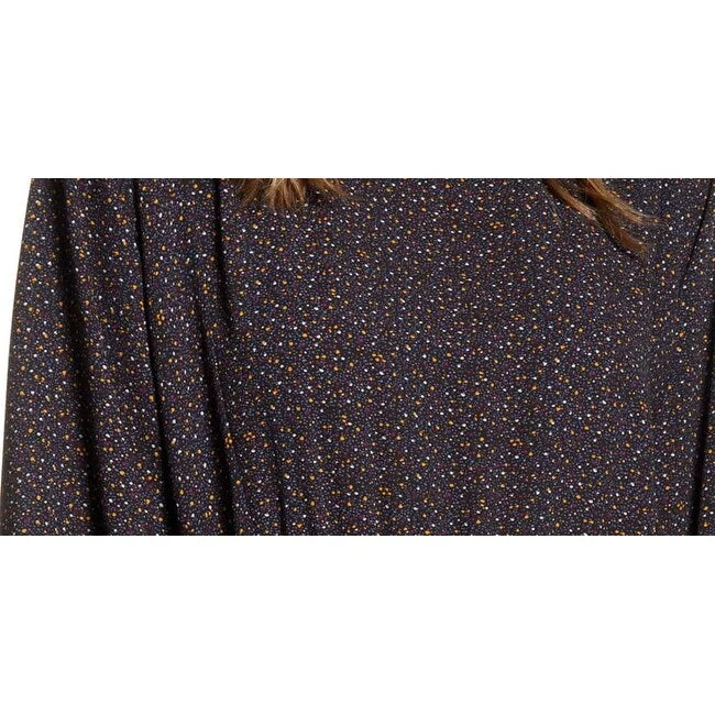 New Markdowns 1.State Women's Print Ruffled Fit & Flare Dress Black Size Small