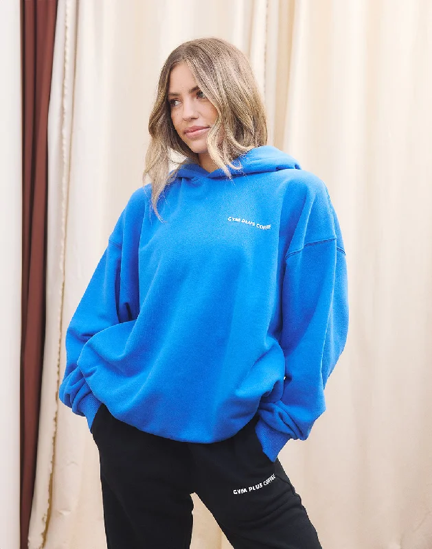 Grand Opening Sale comfortable hooded sweatshirtPrint Hoodie in Azure Blue