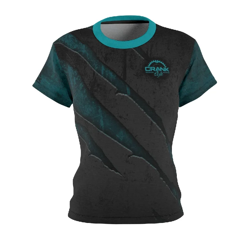 classic gym sweatshirtWomen's Scratched Metal "Teal" MTB Jersey