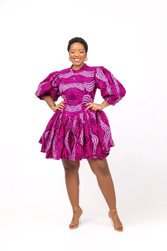 Bargain Blast trendy mini dressModupe Ankara Mini Dress | Pink African Print