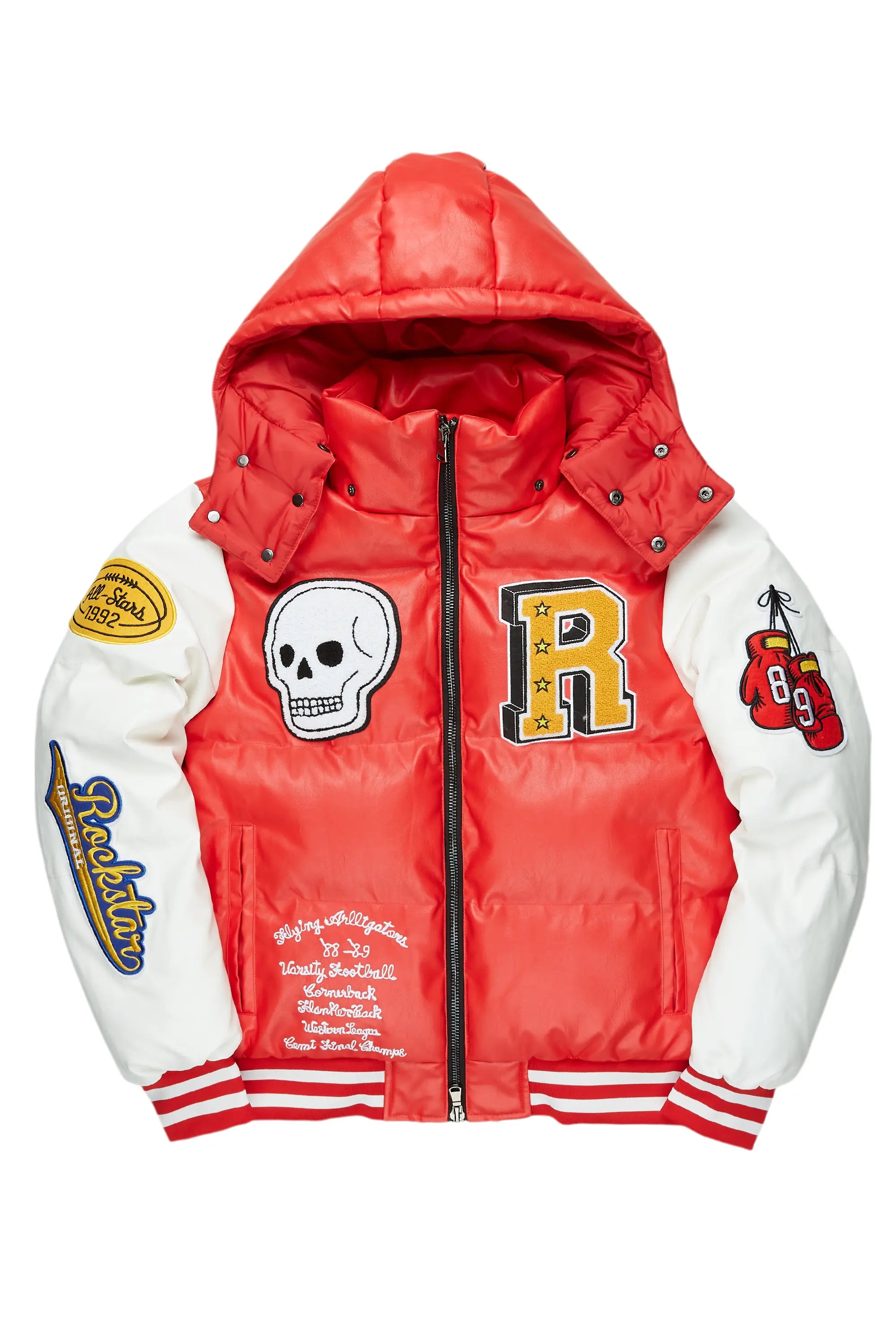 Big Discounts Shaniqua Red Oversized Puffer Jacket