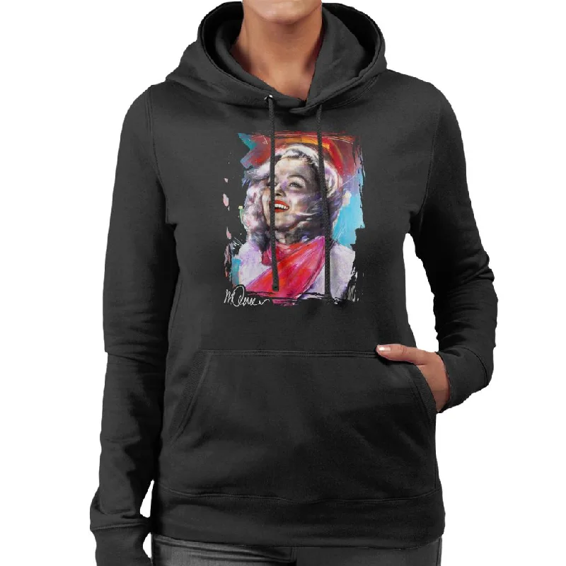 Best Bargains loose fit sports sweatshirtSidney Maurer Original Portrait Of Marilyn Monroe Scarf Women's Hooded Sweatshirt Best Bargains loose fit sports sweatshirtSidney Maurer Original Portrait Of Marilyn Monroe Scarf Women's Hooded Sweatshirt