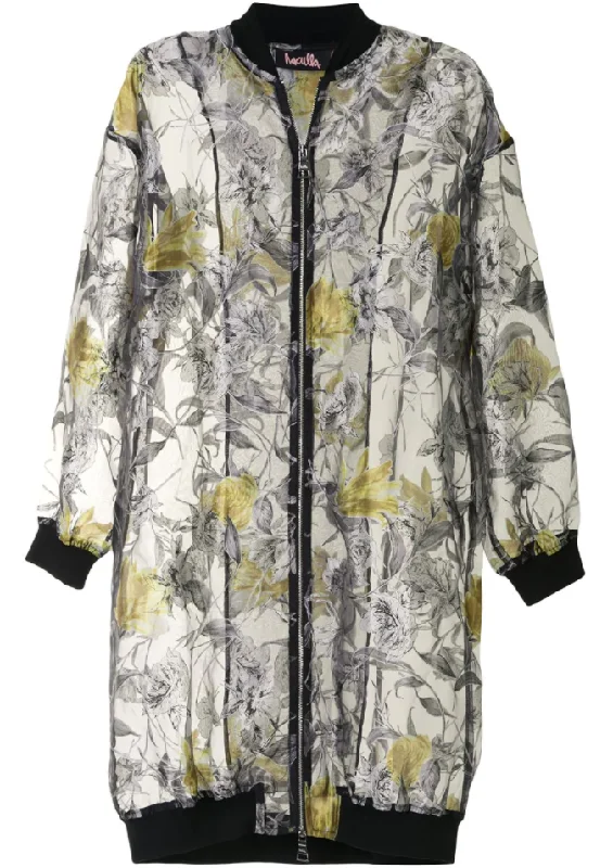 Factory Direct Sale FLORAL EXTENDED BOMBER FLORAL