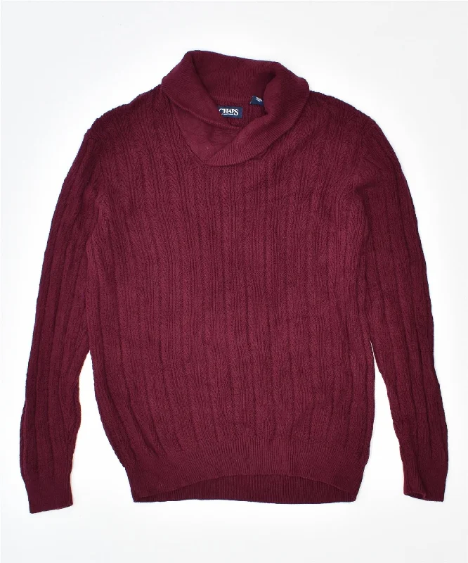 Stock Clearance chic pullover hoodieCHAPS Womens Shawl Neck Jumper Sweater UK 12 Medium Burgundy Cotton Stock Clearance chic pullover hoodieCHAPS Womens Shawl Neck Jumper Sweater UK 12 Medium Burgundy Cotton