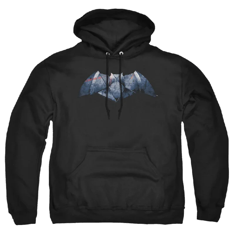 sports hoodieBatman v Superman Plated Bat Logo - Pullover Hoodie