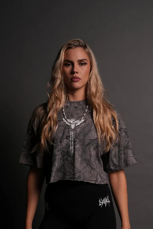 Special Offer From The Top "Premium" Oversized (Cropped) Tee in Driftwood Wolf Forest Camo Special Offer From The Top "Premium" Oversized (Cropped) Tee in Driftwood Wolf Forest Camo