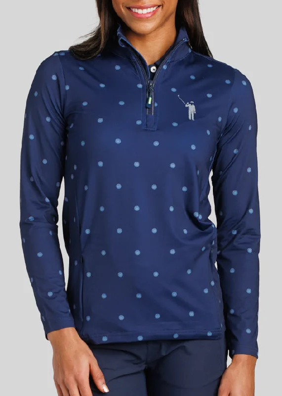 Deal Mania Divot Dots Women's Chip Shot Pocket Pullover