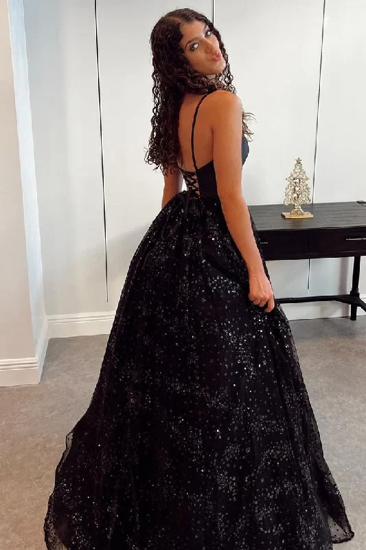 Year-End Sale flowy evening dressBlack Empire A-line Tull Long Prom Dress Formal Party Dress,DP763 Year-End Sale flowy evening dressBlack Empire A-line Tull Long Prom Dress Formal Party Dress,DP763