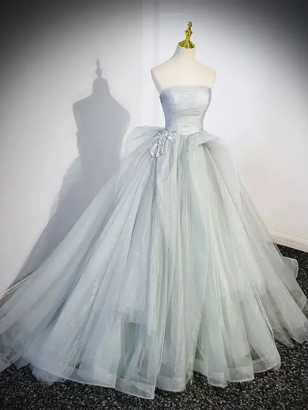 Overstock elegant dressElegant Tulle Strapless A-Line Prom Dress Ball Gown,DP1020
