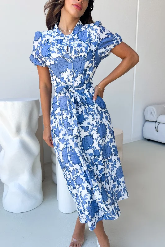 wrap dressTESSA DRESS - FLORAL BLUE