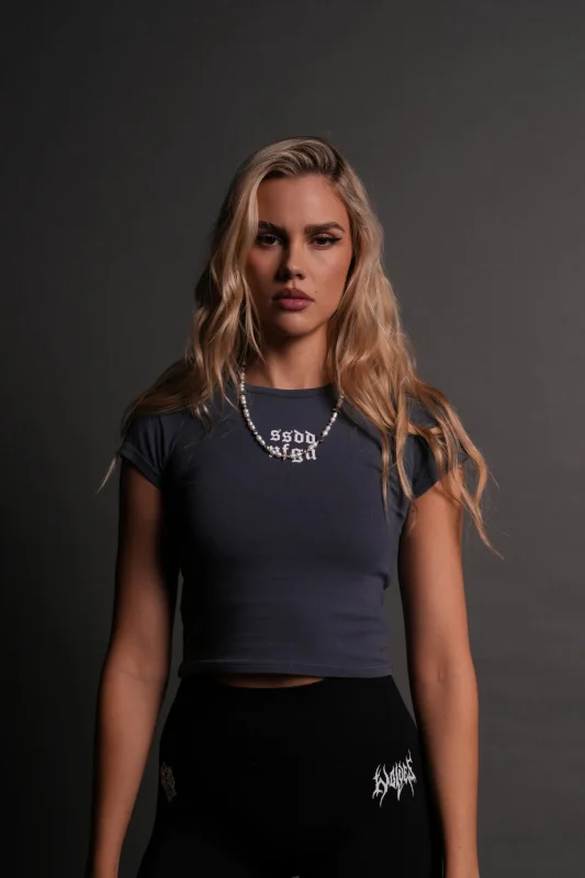Take Advantage Wolf Label SSDDNFGU "Baby" Tee in Darc Blue