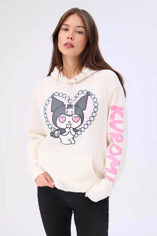 soft pullover hoodieKuromi Graphic Hoodie