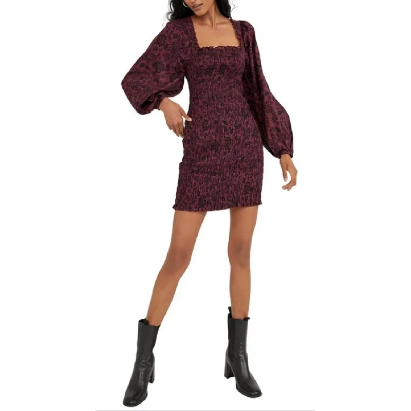 Bargain Prices Free People Women's Smock It To Me Long Sleeve Minidress Black Size Medium