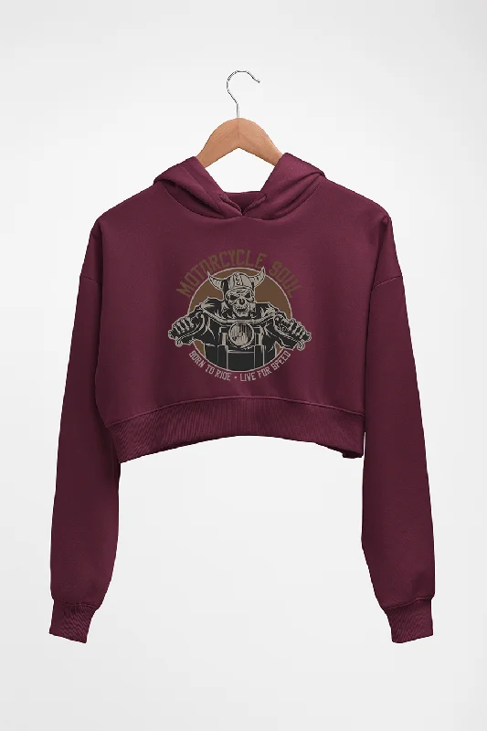Daily Deals casual hoodie for menMotercycle Born To Ride Crop HOODIE FOR WOMEN