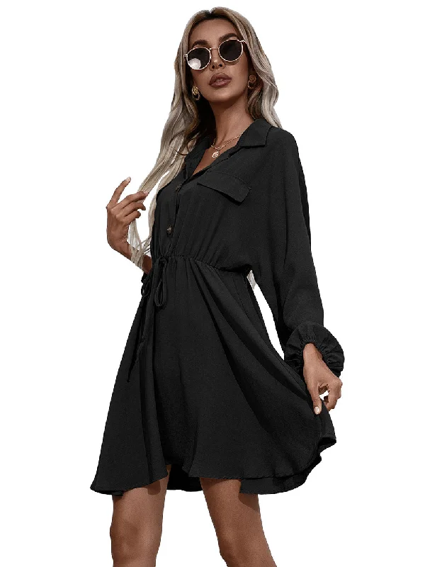 midi dressRemy Cotton Pocketed Shirt Dress - Ink - FINAL SALE