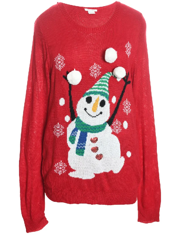 New Markdowns Snowman Christmas Jumper - L