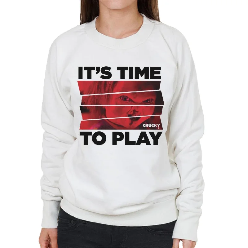 Closeout minimalistic workout hoodieChucky Its Time To Play Women's Sweatshirt