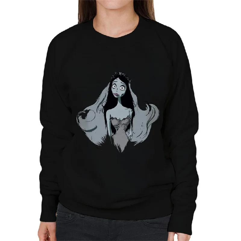 Super Savings sleek workout sweatshirtCorpse Bride Halloween Emily Portrait Women's Sweatshirt Super Savings sleek workout sweatshirtCorpse Bride Halloween Emily Portrait Women's Sweatshirt