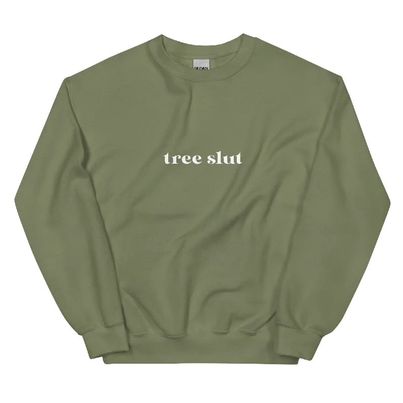 breathable workout hoodieTree Slut  Unisex Sweatshirt