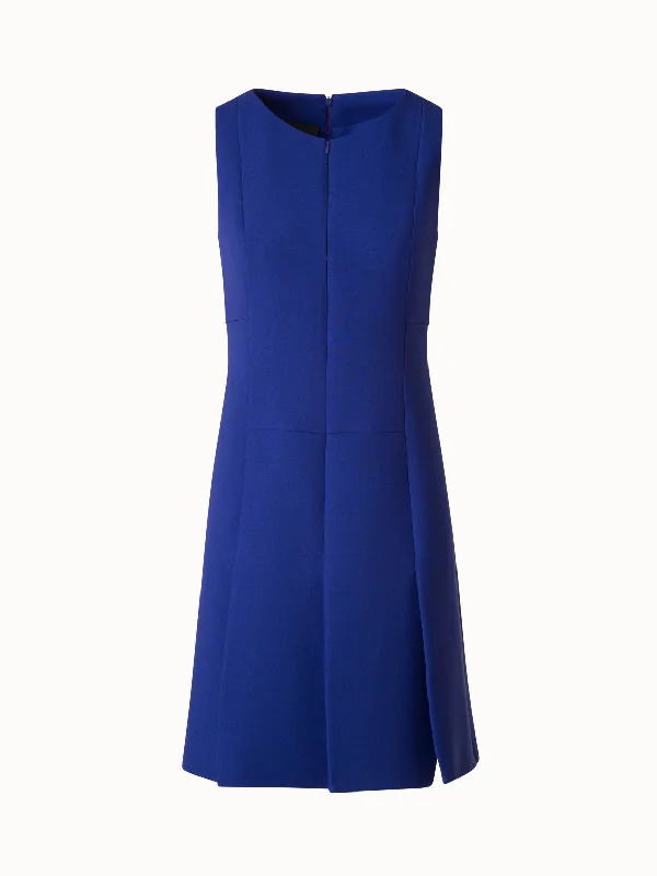 vintage-inspired dressSheath Dress with Skirt in A-Line in Wool Double-Face