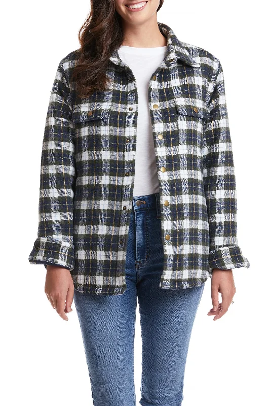 Price Smash Ladies Shacket Nantucket Flannel Windowpane