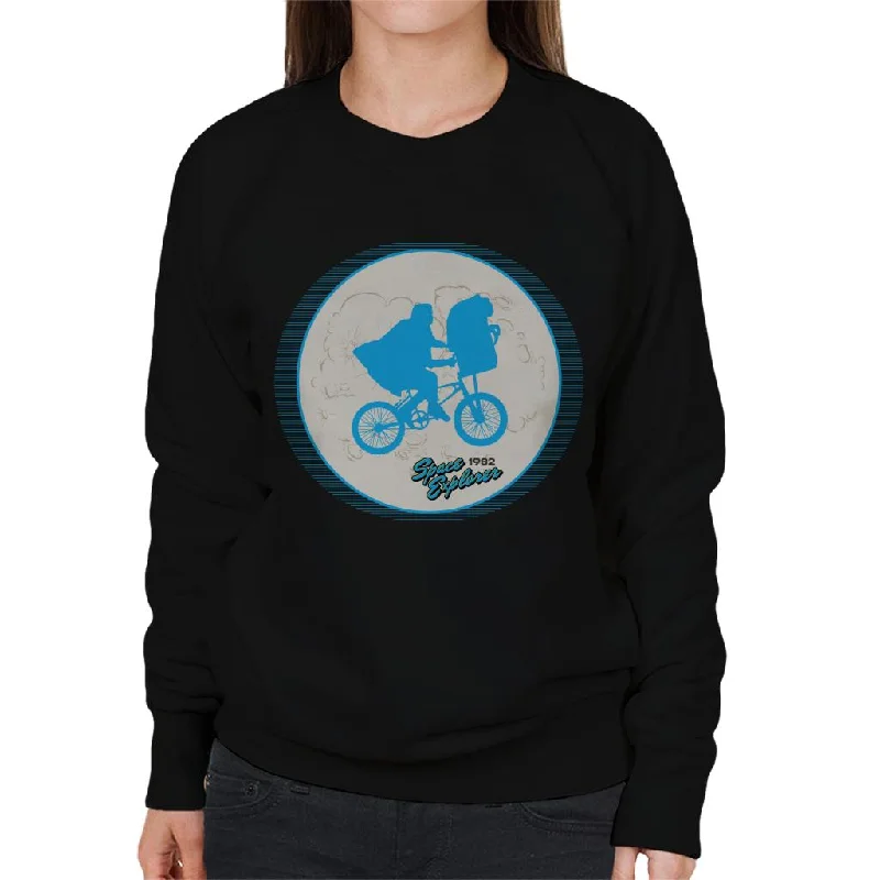 lightweight workout sweatshirtE.T. 1982 Space Explorer Flyin' High Women's Sweatshirt