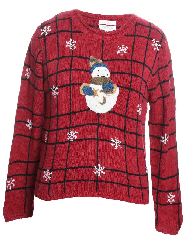 Bargain Prices Snowman Christmas Jumper - S