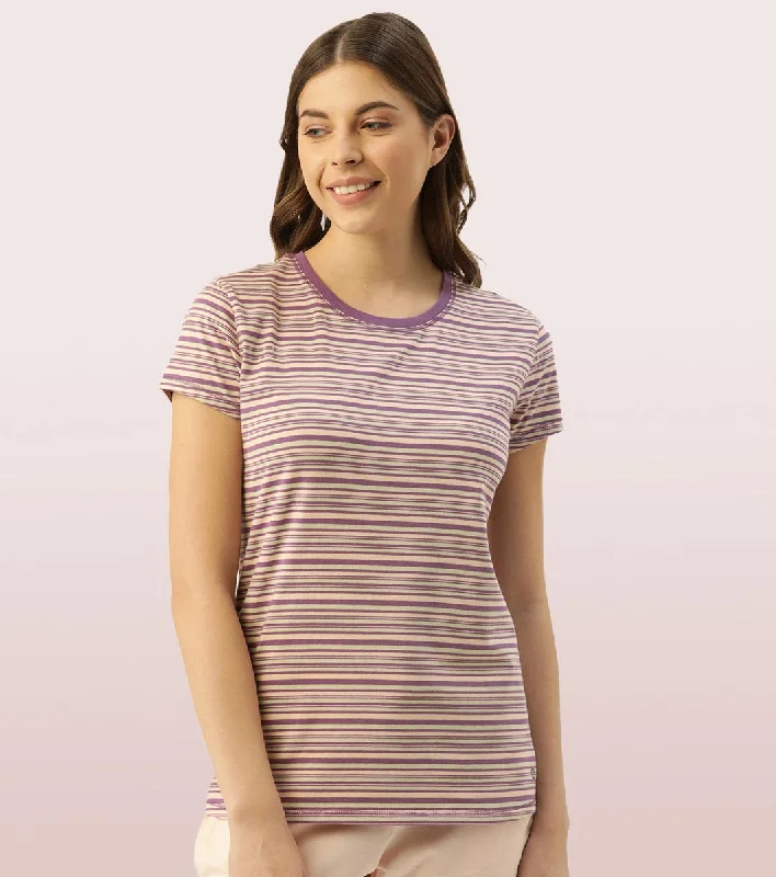 VIOLET PINK BEIGE WITH STRIPE