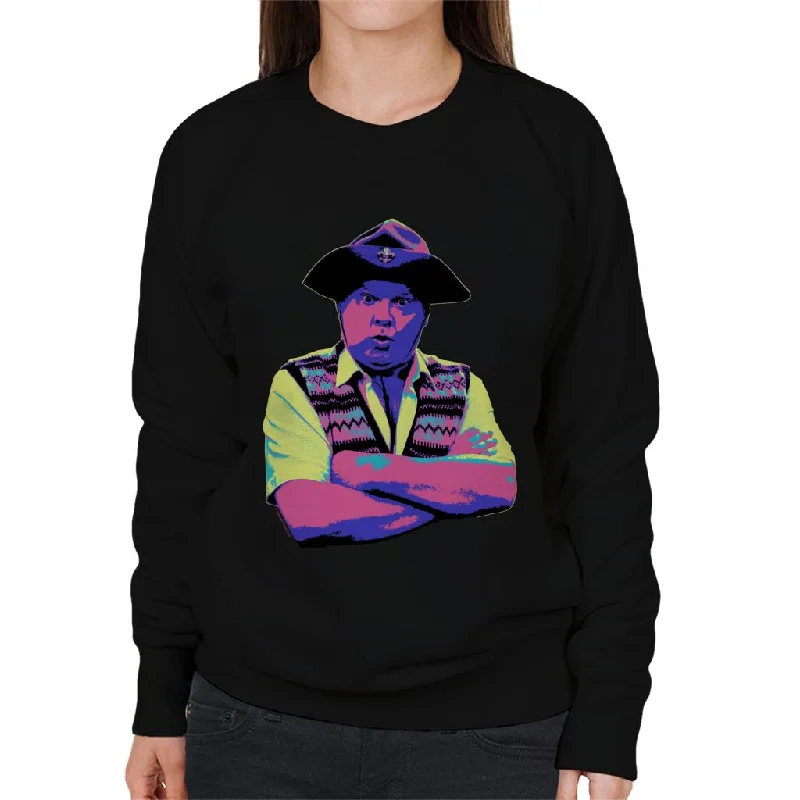 luxe gym hoodieTV Times Benny Hill In Character 1989 Pop Art Stylised Women's Sweatshirt