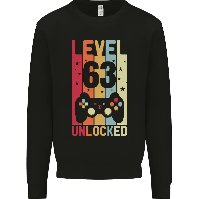 Price Rollback urban workout sweatshirt63rd Birthday 63 Year Old Level Up Gaming Mens Sweatshirt Jumper Price Rollback urban workout sweatshirt63rd Birthday 63 Year Old Level Up Gaming Mens Sweatshirt Jumper
