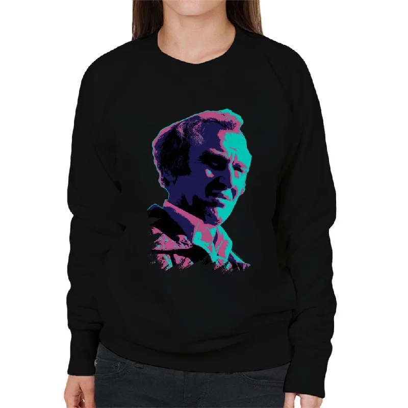 slim fit workout hoodieTV Times John Thaw The Sweeney 1976 Pop Art Stylised Women's Sweatshirt