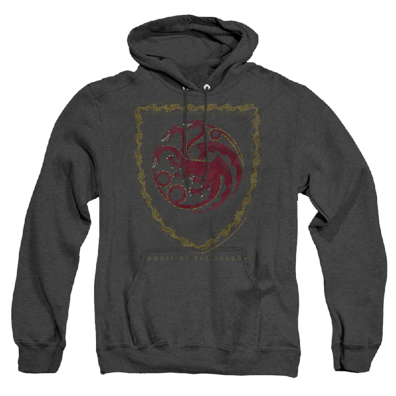 Price Cut casual hoodie for workoutHouse of the Dragon Dragon Shield Vintage Dark - Heather Pullover Hoodie