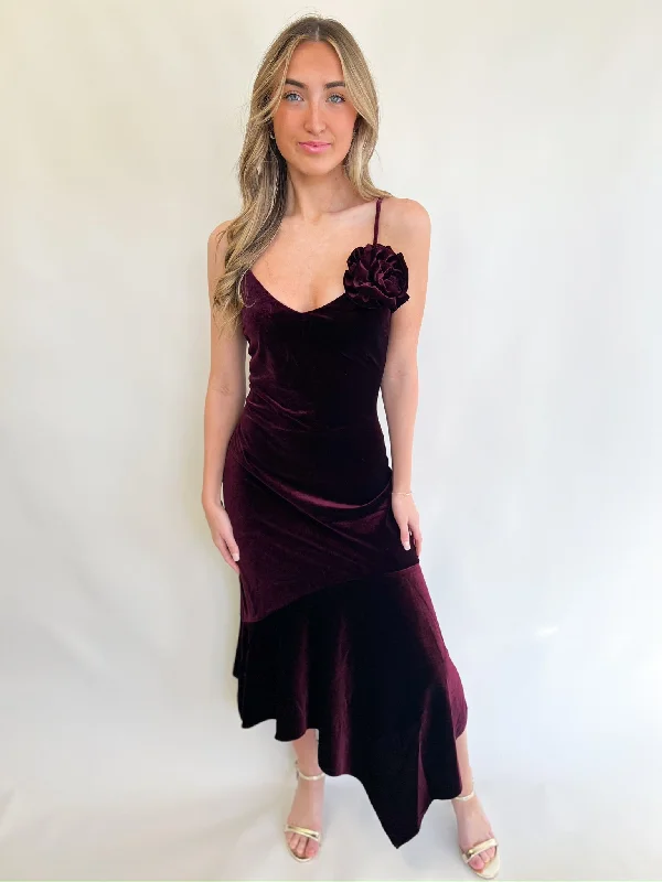 off-the-shoulder dressLucille Wine Dress