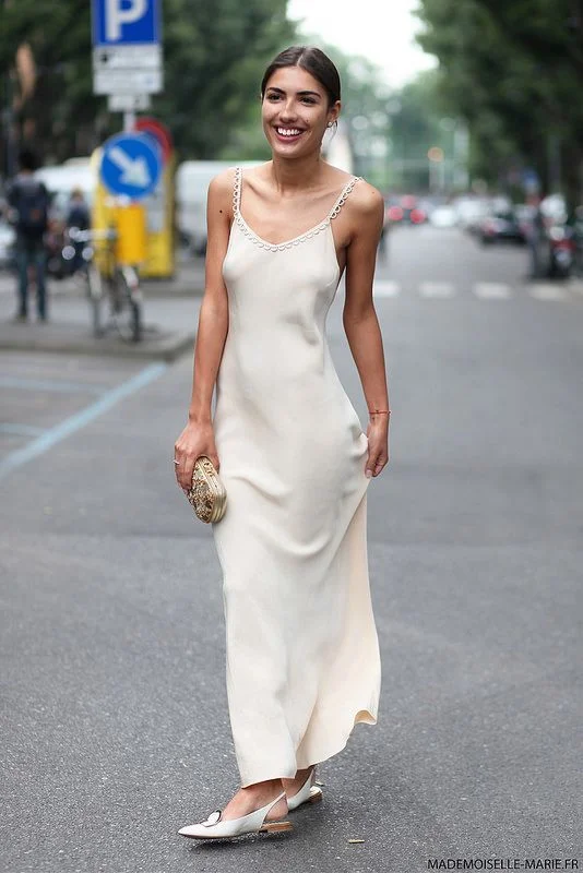 Exclusive Offers casual midi dressIvory Spaghetti Straps Backless Long Party Dress,DP1046