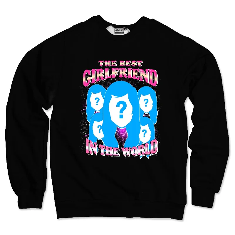 minimalist gym sweatshirtThe Best Girlfriend Custom Unisex Sweatshirt