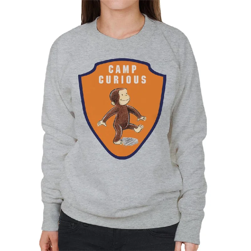 warm workout hoodieCurious George Camp Badge Women's Sweatshirt