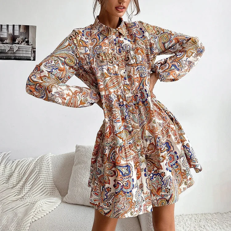 sleeveless dressRaina Printed Button Down Shirt Dress - FINAL SALE