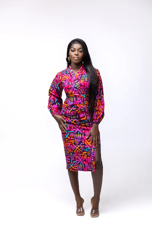 Major Savings textured dressQuin Ankara Midi Dress | Pink and Yellow Multicolored African Print Major Savings textured dressQuin Ankara Midi Dress | Pink and Yellow Multicolored African Print