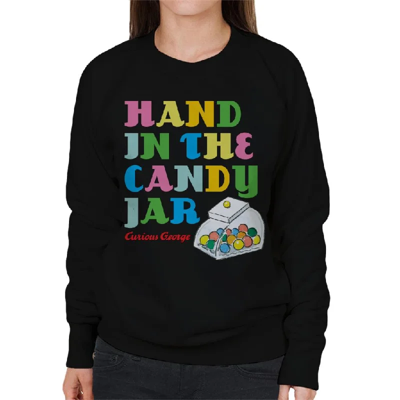 classic gym sweatshirtCurious George Hand In The Candy Jar Women's Sweatshirt