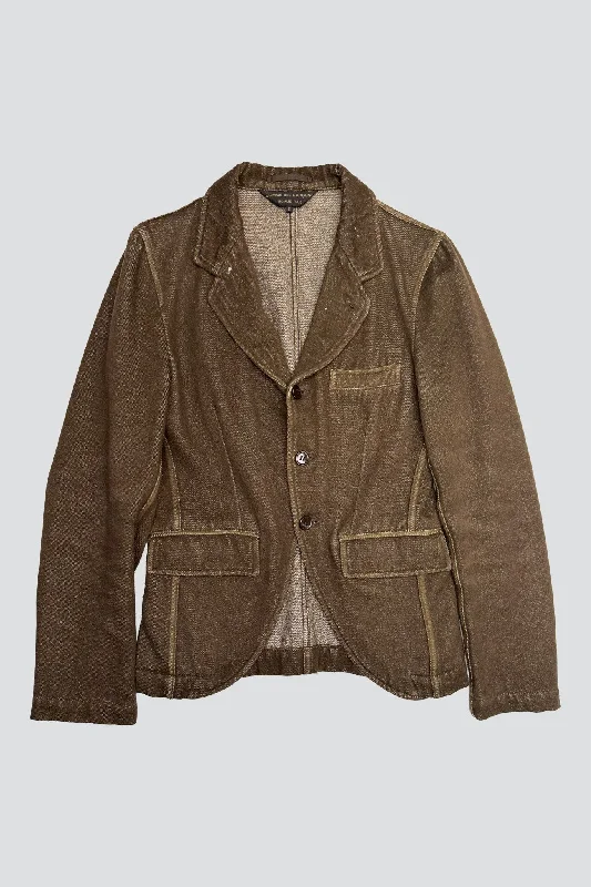 Hurry In Commes des Garcons Brown Denim Pocket Jacket