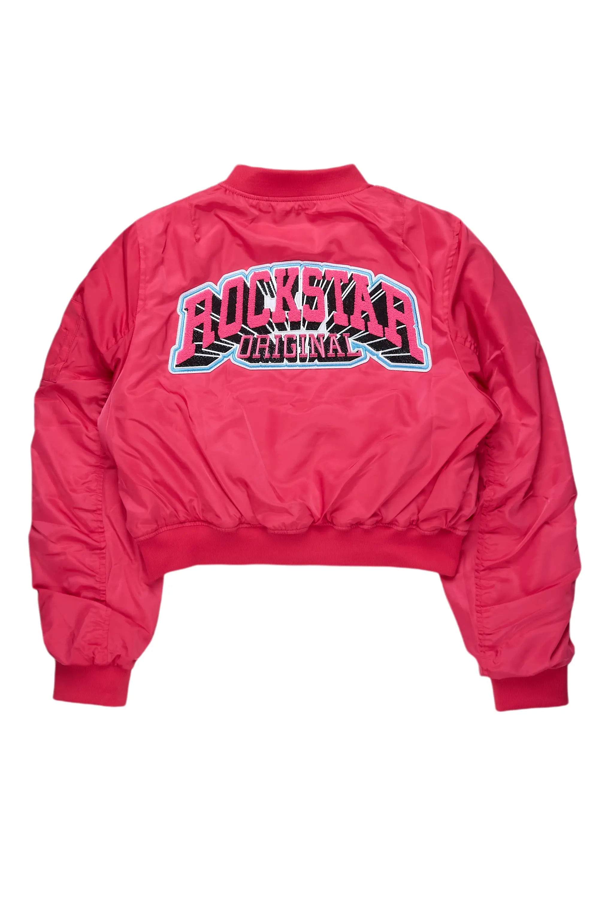 Super Deal Dontheria Hot Pink Bomber Jacket