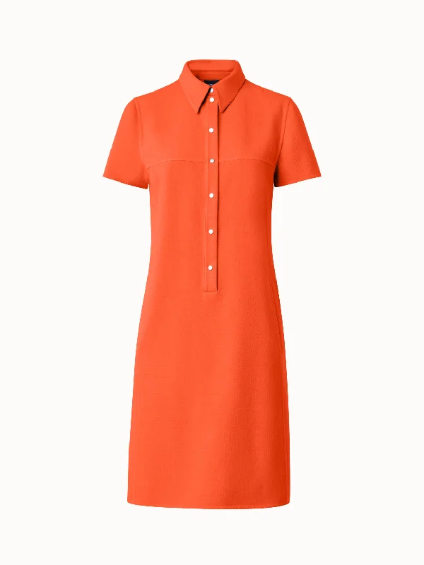 shift dressCotton Silk Stretch Double-Face Shirt Dress