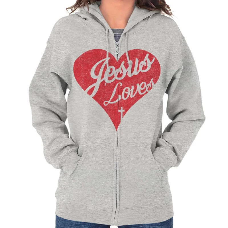 activewear hoodieJesus Loves Zip Hoodie