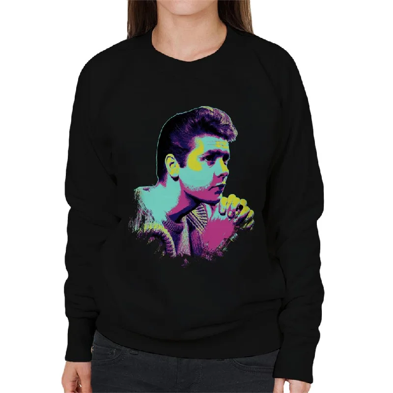 high-end athletic hoodieTV Times Singer Cliff Richard Pop Art Stylised Women's Sweatshirt