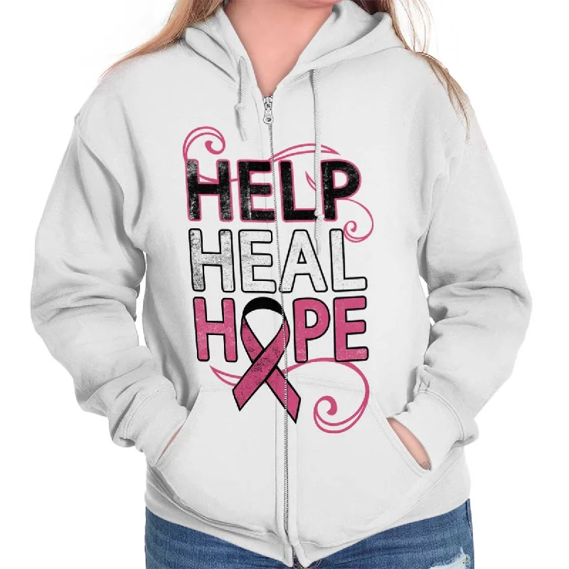 Weekend Flash Sale urban street hoodieBreast Cancer Awareness Zip Hoodie