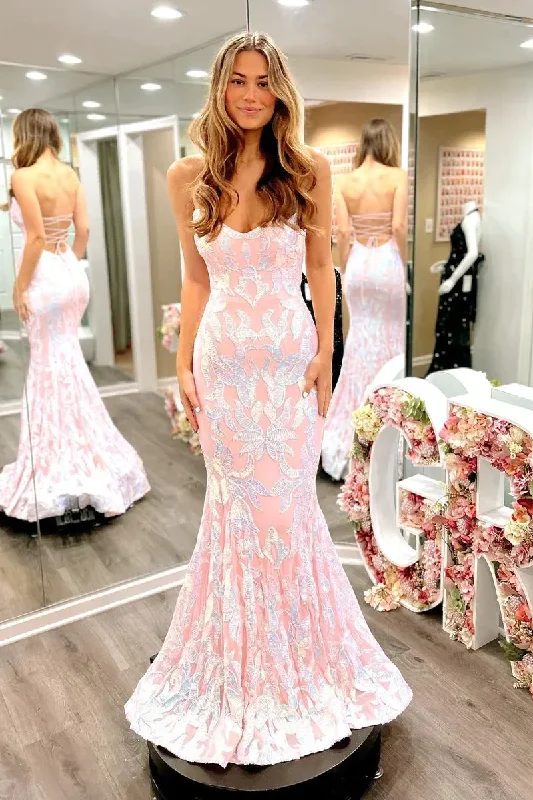 Online Specials satin midi dressBlush Pink Cute Mermaid Scoop Neck Satin Prom Dresses with Sequins Lace,DP724 Online Specials satin midi dressBlush Pink Cute Mermaid Scoop Neck Satin Prom Dresses with Sequins Lace,DP724