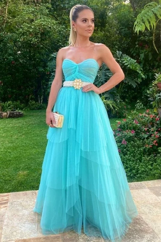 While Supplies Last stylish dressSweetheart Strapless A-Line Tulle Long Prom Dress,DP758 While Supplies Last stylish dressSweetheart Strapless A-Line Tulle Long Prom Dress,DP758