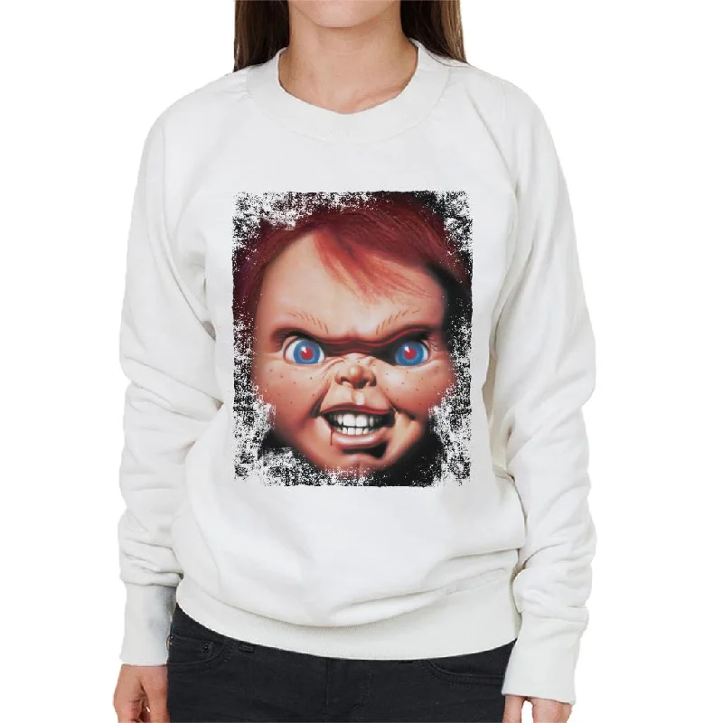 Midnight Madness activewear hoodieChucky Face Close Up Women's Sweatshirt